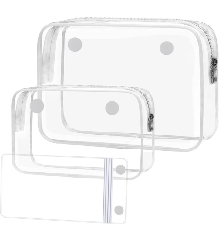 Photo 1 of Addoklm 3 Packs Clear PVC Zipper Inner Bags Kit for Bogg Bag Rubber Beach Tote Bag