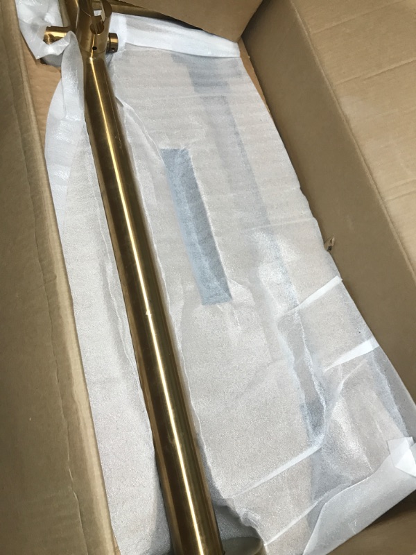 Photo 2 of **PARTS ONLY-SEE COMMENTS** Moen Align Brushed Gold One-Handle Freestanding Floor Mount Tub Filler, Freestanding Tub Faucet with Handshower, 395BG