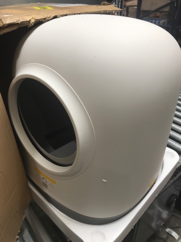 Photo 1 of ABRCT Automatic Cat Litter Box, APP Remote Control Self Cleaning Cat Litter Box, Alerts, Odor Suppression, Disassembly for Multiple Cats Family White