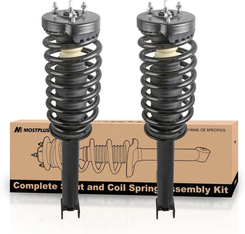 Photo 1 of ***DAMAGED - UNUSABLE - SCREW THREAD HAVE RIPPED OFF - SEE PICTURES***
MOSTPLUS Front Pair Complete Strut Spring Assembly Compatible for 2005-2010 Chrysler 300 V8 RWD Replaces G57071 G57072 Left & Right Shock Coil
