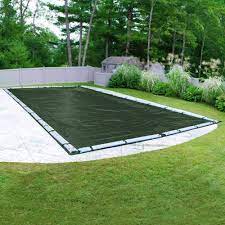 Photo 1 of  30 ft. x 50 ft. Rectangular Green Solid In-Ground Winter Pool Cover
