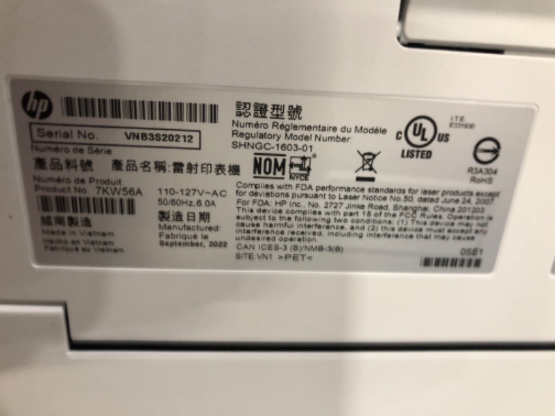 Photo 6 of HP Color Laserjet Pro MFP M183fw, White