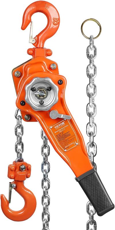 Photo 1 of 
VEVOR Manual Lever Chain Hoist, 3/4 Ton 10FT, Orange