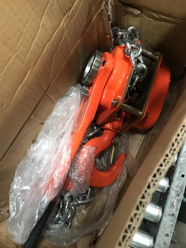 Photo 2 of 
VEVOR Manual Lever Chain Hoist, 3/4 Ton 10FT, Orange