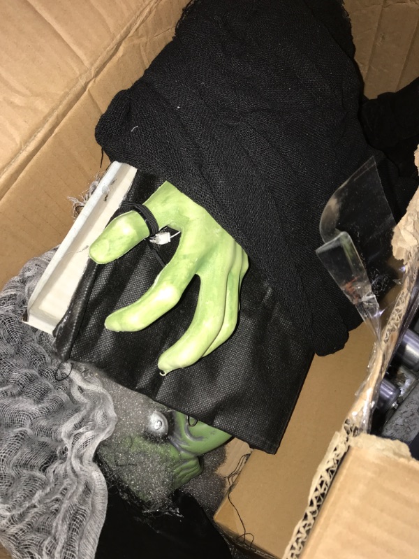 Photo 1 of **NONREFUNDABLE**FOR PARTS OR REPAIR**SEE NOTES**
****STOCK IMAGE FOR SAMPLE****
Haunted Hill Farm Life-Size Animatronic Scary Talking Witch Holding Spell Book with Touch Activated Lights and Sound, Battery-Operated Indoor or Covered Outdoor Halloween Dec