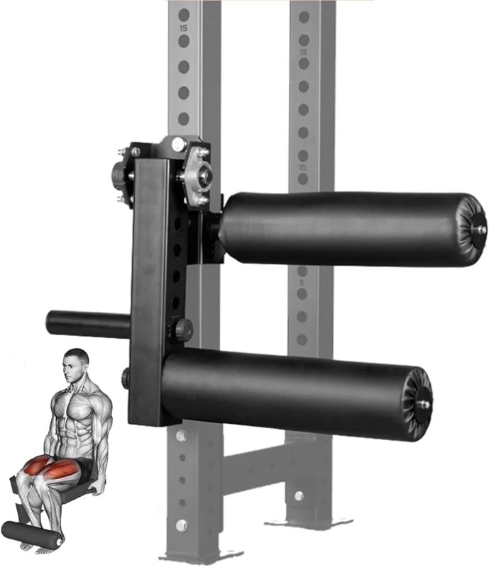 Photo 1 of ***Parts Only***HMWOKPOT Seated Leg Extension and Curl Machine Adjustable Plate Loaded Leg Extension Attachment, Fitness Squat Rack Accessories for Effective Leg Muscle...
