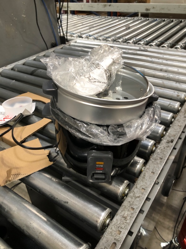 Photo 2 of 6-Cup Black Rice Cooker with Removable Steam Tray