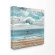 Photo 1 of 24 in. x 24 in. "Ocean View Painted Planked Look" by Molly Susan Strong Canvas Wall Art
