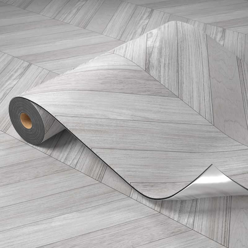 Photo 1 of Oxdigi Peel and Stick Herringbone Vinyl Flooring Roll 23"x 393"/64 Sq.Ft, Self Adhesive Vinyl Floor Tiles Wood Plank Flooring Waterproof Wear-Resistant for Any Room, DIY Floor Coverings, Off-White
