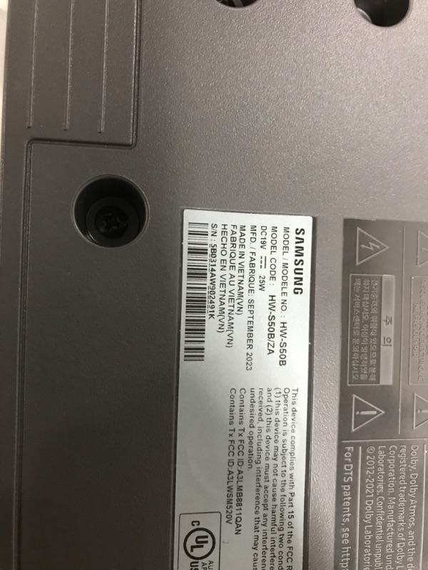 Photo 3 of SAMSUNG HW-S50B/ZA 3.0ch All-in-One Soundbar w/Dolby 5.1, DTS Virtual:X, Q Symphony, Built in Center Speaker, Adaptive Sound Lite, Bluetooth Multi Connection, 2022 Black
