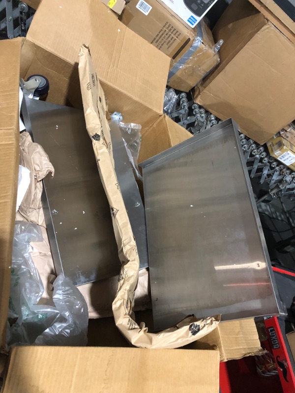 Photo 3 of ***NONREFUNDABLE - NOT FUNCTIONAL - MISSING PARTS - CANNOT BE ASSEMBLED - FOR PARTS***
VEVOR Medical Cart, 2 Layers Stainless Steel Cart 220 lbs Weight Capacity