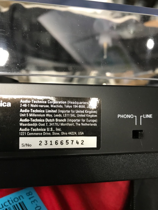 Photo 3 of Audio-Technica AT-LP60X-BK Fully Automatic Belt-Drive Stereo Turntable, Black, Hi-Fi, 2 Speed, Dust Cover, Anti-Resonance, Die-Cast Aluminum Platter