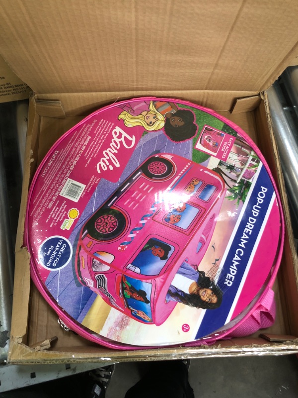 Photo 2 of Barbie Camper Pop Up Play Tent – Pink Dream House for Kids | Carrying Bag Included | Amazon Exclusive – Sunny Days Entertainment