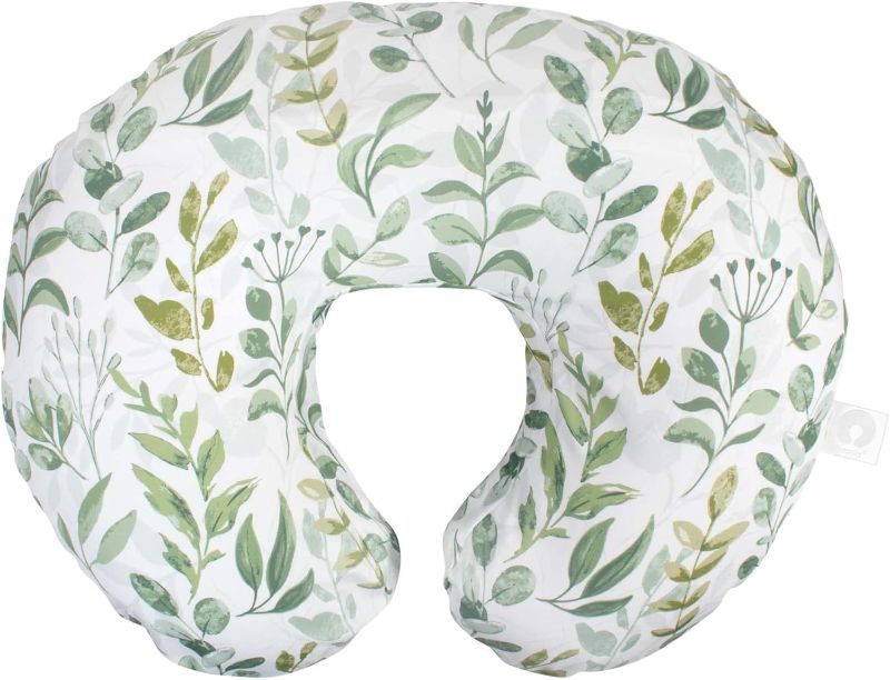 Photo 1 of Boppy Nursing Pillow Original Support, Green Foliage, Ergonomic Nursing Essentials for Bottle and Breastfeeding, Firm Fiber Fill, with Removable Nursing Pillow Cover, Machine Washable