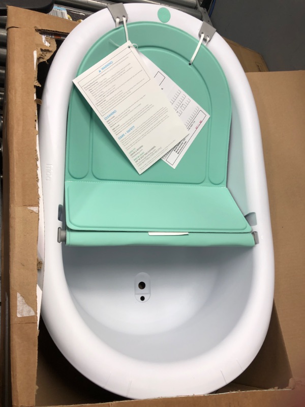 Photo 2 of 4-in-1 Grow-with-Me Bath Tub by Frida Baby Transforms Infant Bathtub to Toddler Bath Seat with Backrest for Assisted Sitting in Tub