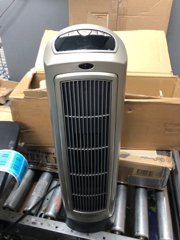 Photo 3 of Lasko 1500W Digital Ceramic Space Heater with Remote, 755320, Silver