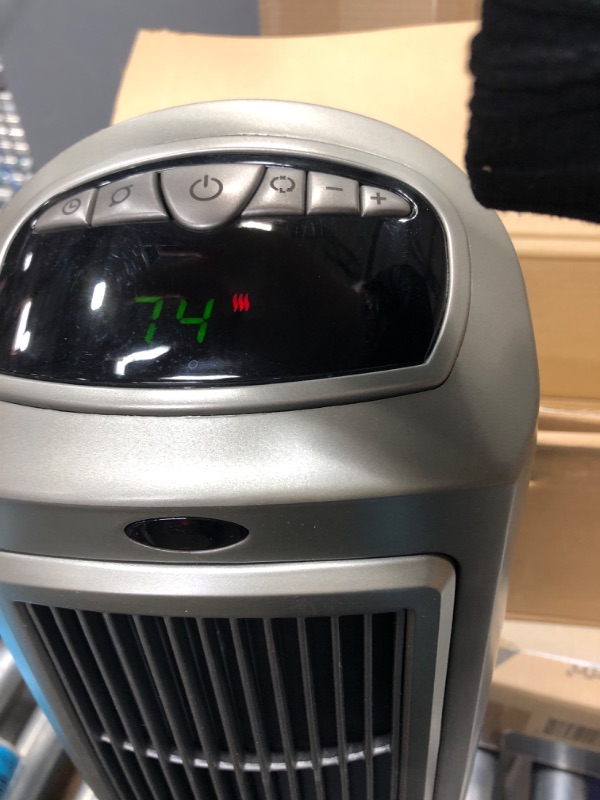 Photo 2 of Lasko 1500W Digital Ceramic Space Heater with Remote, 755320, Silver