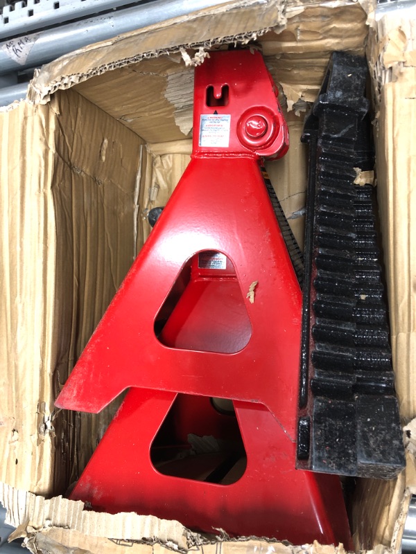 Photo 2 of BIG RED AT46002R Torin Steel Jack Stands: 6 Ton (12,000 lb) Capacity, Red, 1 Pair