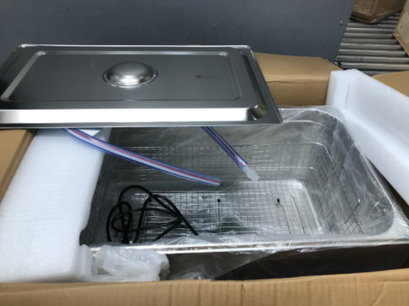 Photo 4 of ***see notes***VEVOR Professional Ultrasonic Cleaner, Easy to Use with Digital Timer & Heater, Stainless Steel Industrial Machine for Parts, 110V, FCC/CE/RoHS Certified (3L)
