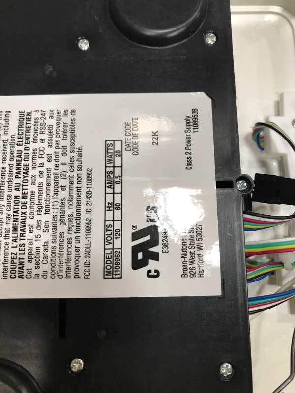 Photo 2 of Broan-NuTone VC110CCT Sensonic Alexa Voice Controlled Smart Exhaust Fan with Dimmable LED Light and Bluetooth Speakers, 110 CFM