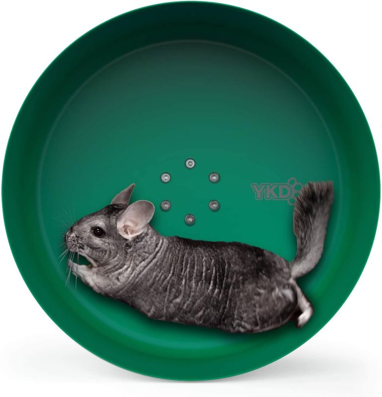 Photo 1 of 15" Aluminum Alloy Chinchilla Exercise Wheels - Large Small Animals Running Wheels for Chinchilla Syria Hamsters Fancy Rats Hedgehog Other Small Animals