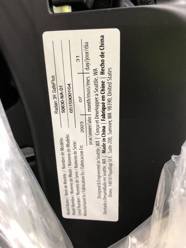 Photo 3 of Diono Radian 3R SafePlus, All-in-One Convertible Car Seat, Rear and Forward Facing, SafePlus Engineering, 10 Years 1 Car Seat, Slim Fit 3 Across, Black Jet Radian 3R SafePlus Fits 3 Across Black Jet