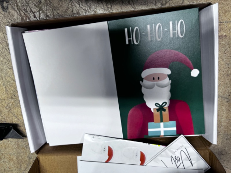 Photo 1 of Christmas Cards - 36 Pack Blank Greeting Cards with Envelopes and Christmas Stickers for Sealing. Assorted Holiday Cards Stationary Set. 4x6” Boxed Greeting Cards – Merry Xmas (Vertical)