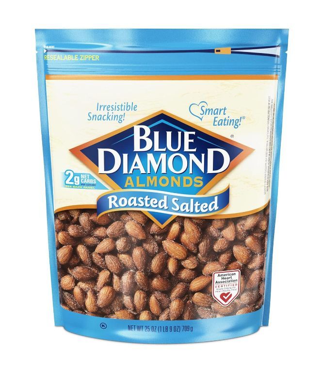 Photo 1 of  best by 12/23/2023****Blue Diamond Almonds Roasted Salted Snack Nuts, 25 Oz Resealable Bag (Pack of 1)