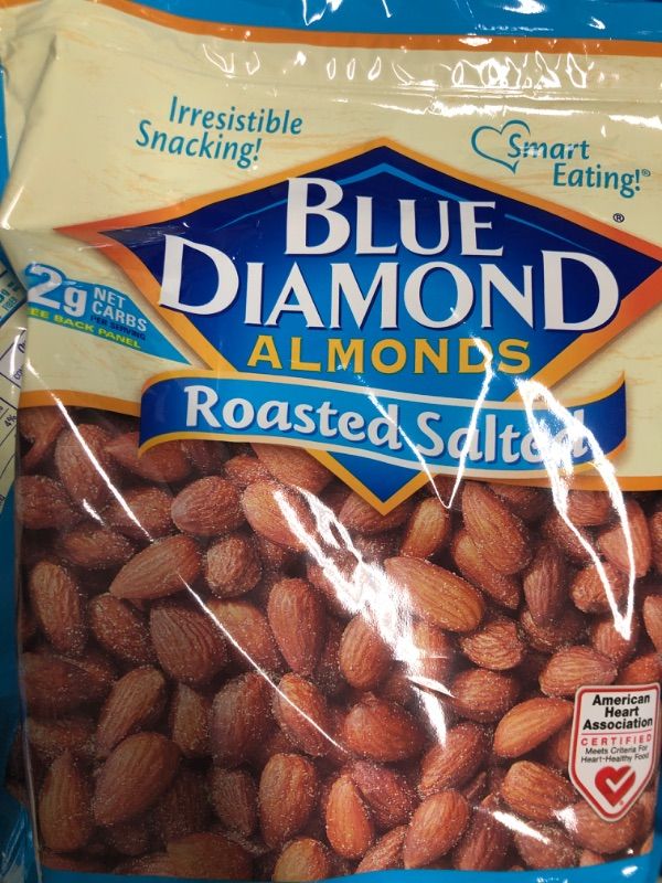 Photo 2 of  best by 12/23/2023****Blue Diamond Almonds Roasted Salted Snack Nuts, 25 Oz Resealable Bag (Pack of 1)