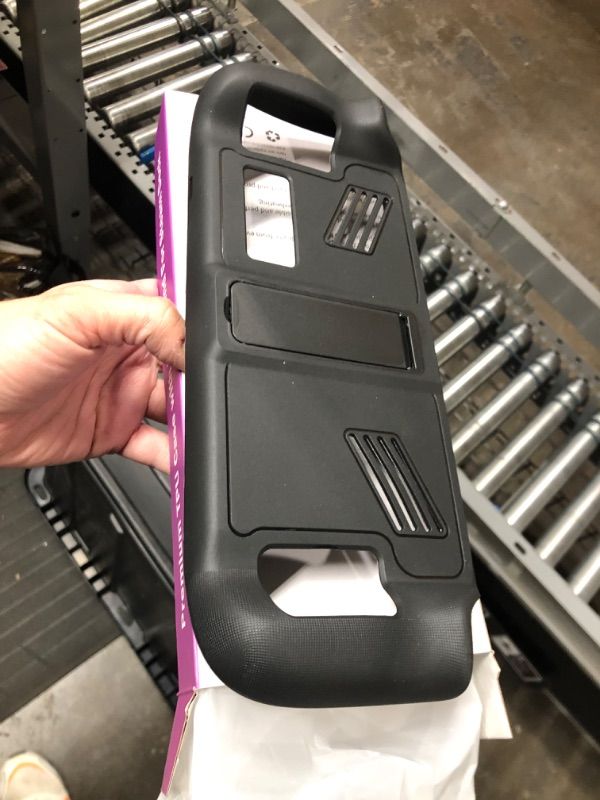 Photo 1 of Protective Case for Steam Deck with Built-in Adjustable Kickstand, Upgraded Soft TPU Cover Case with Screen Protector & 8 Thumb Grips for Steam Deck Accessories, Anti-Scratch and Shock-Absorption