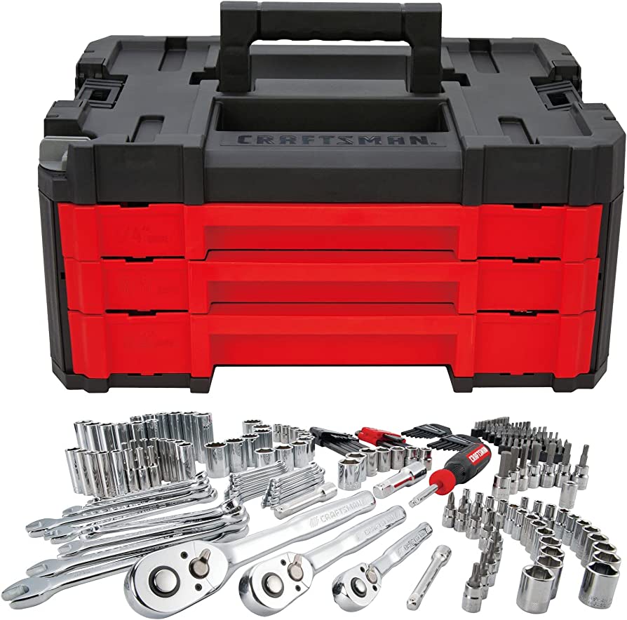 Photo 1 of *SEE NOTES* Craftsman Mechanic Tool Set, 230 Piece with 3 Drawers, Sockets, Extension Bars, Wrenches, Hex Keys, and More (CMMT45305)