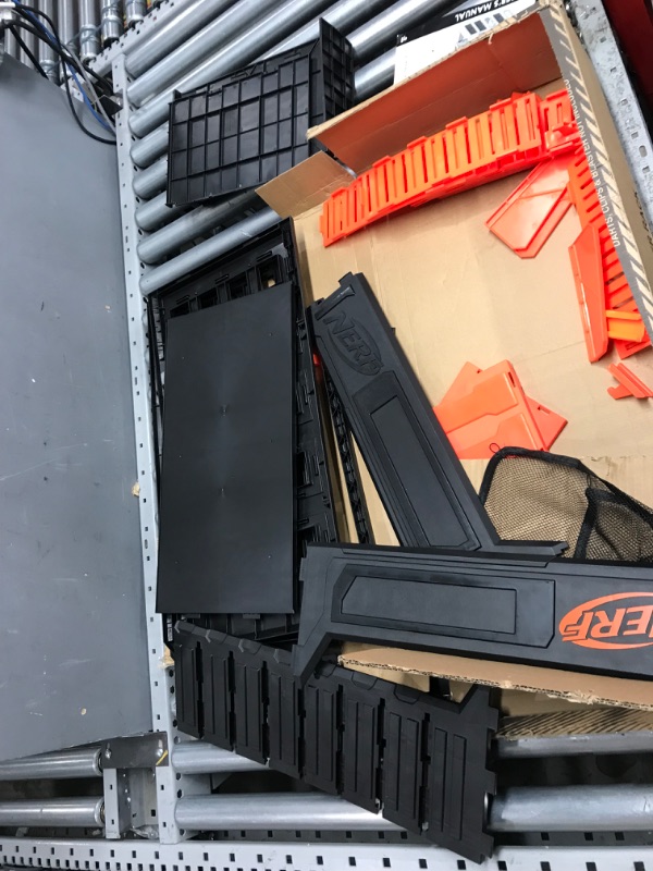 Photo 2 of 
NERF Elite Blaster Rack - Storage for up to Six Blasters, Including Shelving and Drawers Accessories, Orange and Black - Amazon Exclusive