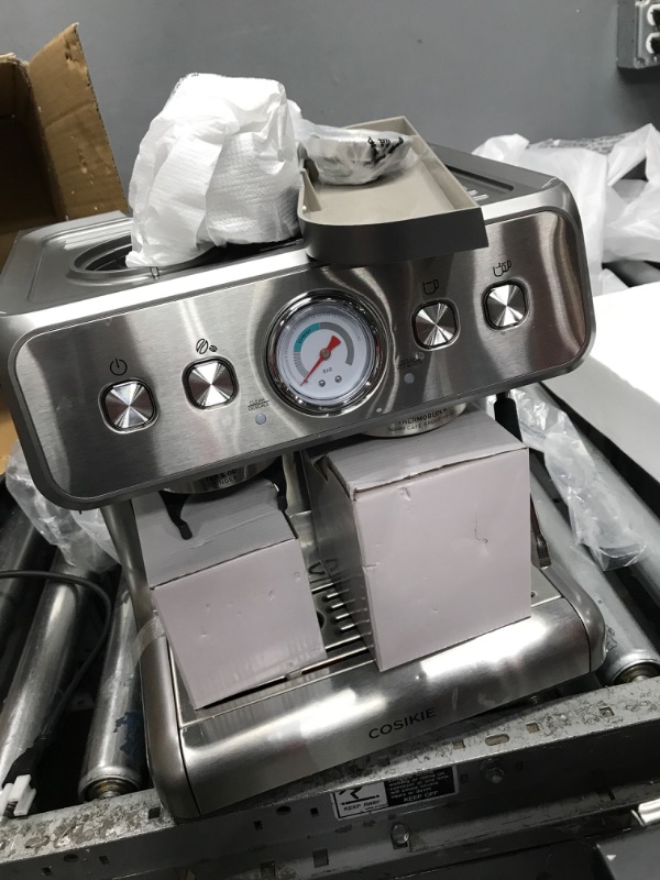 Photo 2 of 
Semi Automatic Espresso Machine with Grinder, Steamer Milk Frother, COSIKIE All in One , 20 Bar, Home Barista Cappuccino Coffee Maker, Gifts for Her or Him