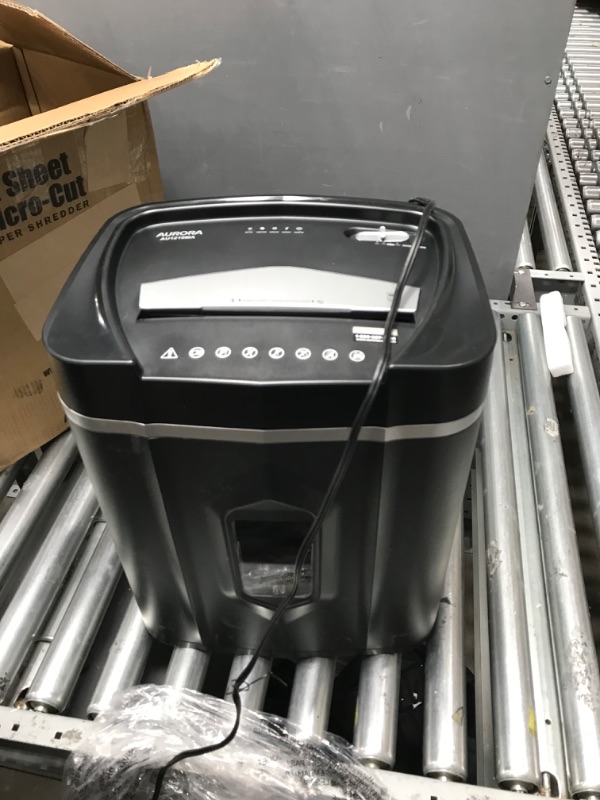 Photo 2 of Aurora AU1210MA Professional Grade High Security 12-Sheet Micro-Cut Paper/ CD and Credit Card/ 60 Minutes Continuous Run Time Shredder