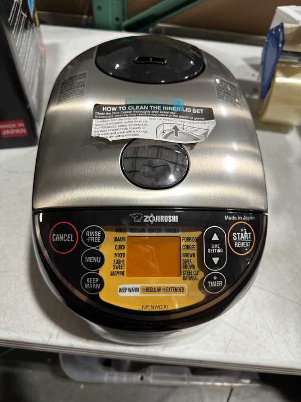 Photo 6 of * used * minor damage * see all images * 
Zojirushi NP-NWC10XB Pressure Induction Heating Rice Cooker & Warmer, 5.5 Cup