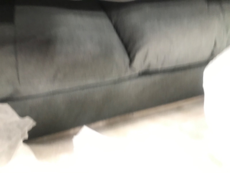 Photo 3 of ***Parts Only*****READ NOTES ** Modern Large L-Shape Feather Filled Sectional Sofa with Movable Ottoman, Convertible Sofa Couch with Reversible Chaise and 4 Pillows, 5-Seat Sofa for Living Room Apartment (Dark Gray + Linen-055)BOX 4/4 