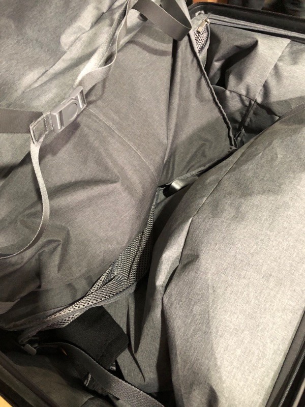 Photo 1 of * minor damage * see images * 
LEVEL8 Trunk Luggage, 28 Inch Luggage with Spinner Wheels, Luminous Textured 28 Inch Checked Large Luggage