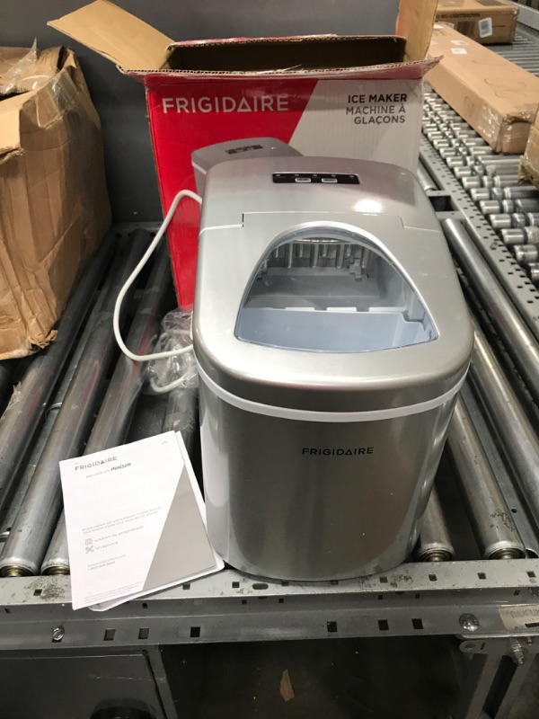 Photo 2 of **PARTS ONLY, NON-REFUNDABLE**
Frigidaire 26 lbs. Freestanding Ice Maker in Silver