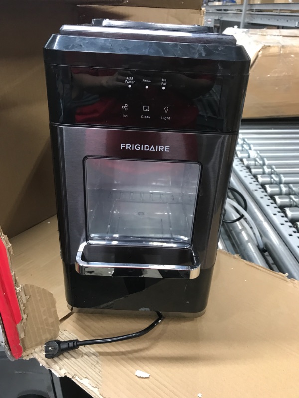 Photo 2 of ***see notes***Frigidaire EFIC237 Countertop Crunchy Chewable Nugget Ice Maker, 44lbs per day, Auto Self Cleaning, Black Stainless