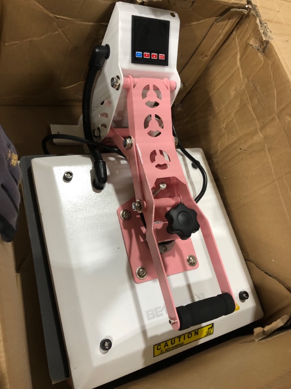 Photo 2 of BetterSub Heat Press 15x15 inch Digital Heat Press Machine, Slide Out Industrial Quality T-Shirt Heat Transfer Machine Pink pink white