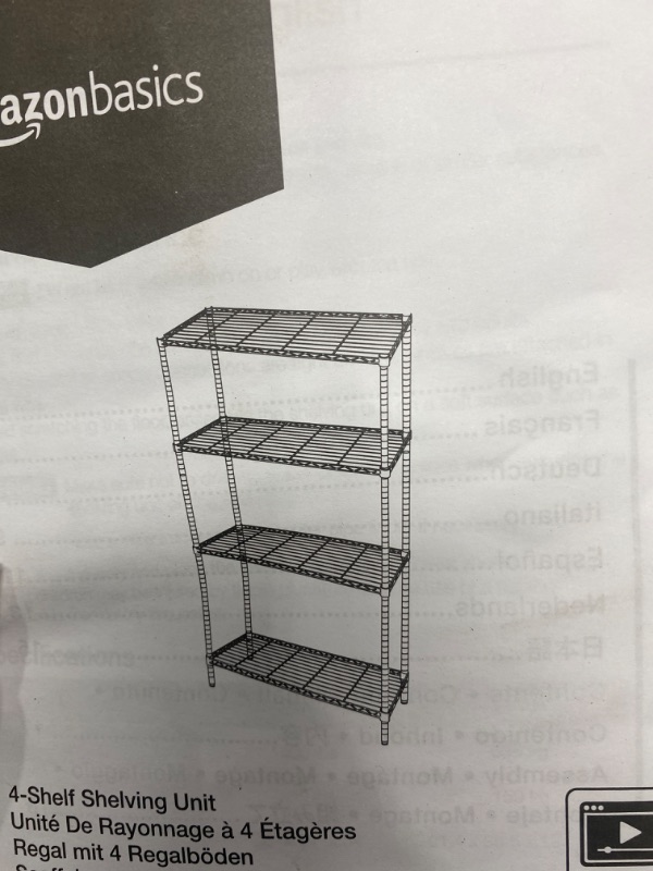 Photo 1 of 4 shelf shelving unit 