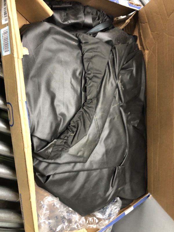 Photo 2 of Zenicham 900D Marine Grade Fade and Tear Resistant Boat Cover?Heavy-Duty Waterproof and UV-Proof Boat Covers?Full Metal Fittings Trailerable Boat Cover Fits V-Hull,Tri-Hull,Runabout?Gray 17'-19' Long,Beam Width up to 96" gray