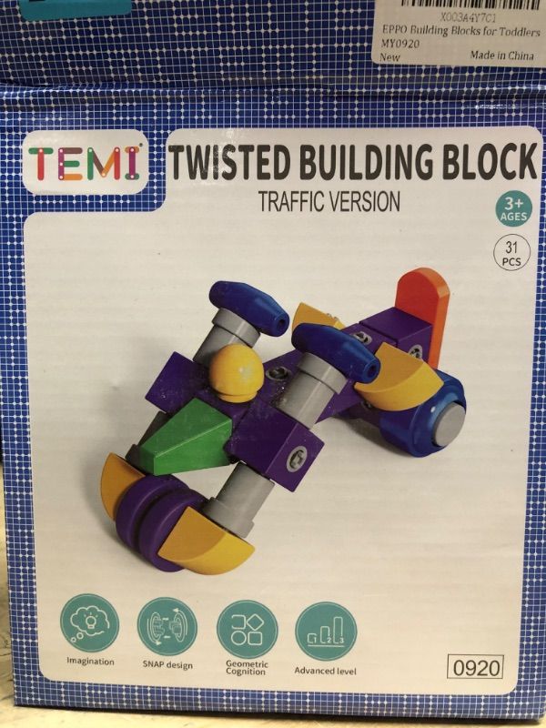 Photo 1 of EPPO Building Blocks for Toddlers, STEM Building Toys for Kids Early Learning Educational Creative Construction DIY Toy Blocks (Traffic Version)