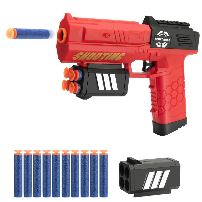 Photo 1 of 2 Toy Gun - Soft Bullet Toy Gun with 20pcs Dart, Dart Gun for Non-Aggressive Educational Toy Gift for Kids Ages 8+(Red)