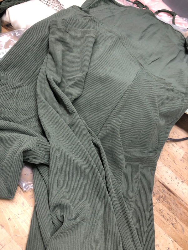 Photo 1 of ARMY GREEN MEDIUM ONE PIECE STRETCH ROMPER FOR WOMEN