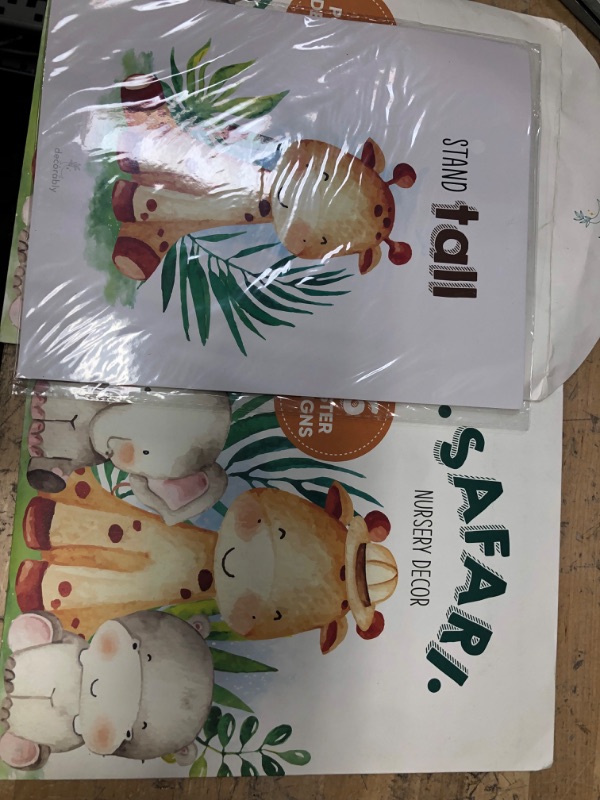 Photo 1 of 2 pack 
Decorably 8x10 Baby Safari Nursery Decor for Boys - 6 Designs Baby Nursery Decor, Jungle Nursery
