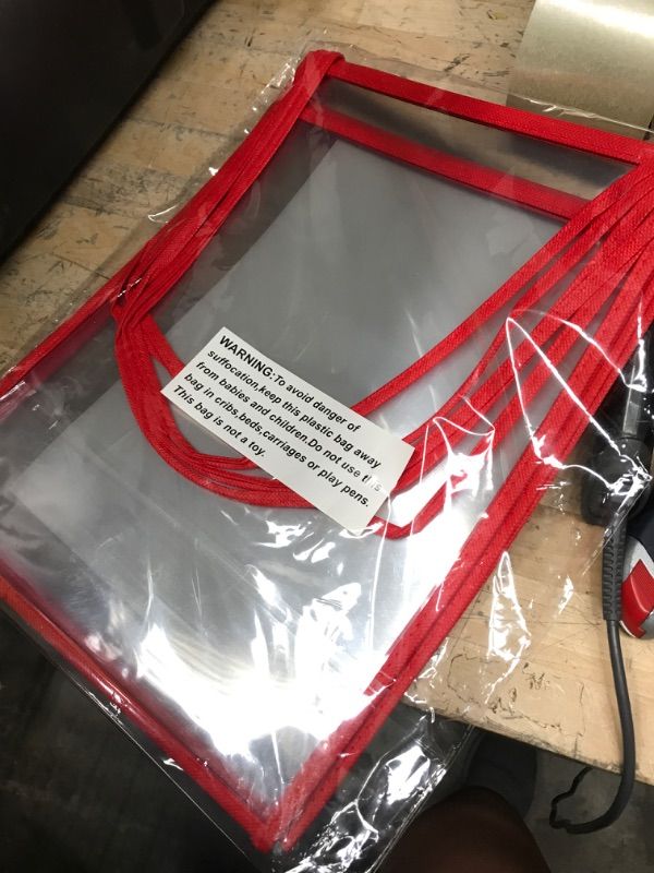 Photo 2 of 5 Pack Single Pocket Hanging Job/Shop Ticket Holder (Red) - by Essex Wares - Use in Your Business or in a Classroom. Fits Standard 8.5 X 11 Sheets of Paper and Can be Used as a Dry Erase Pocket.