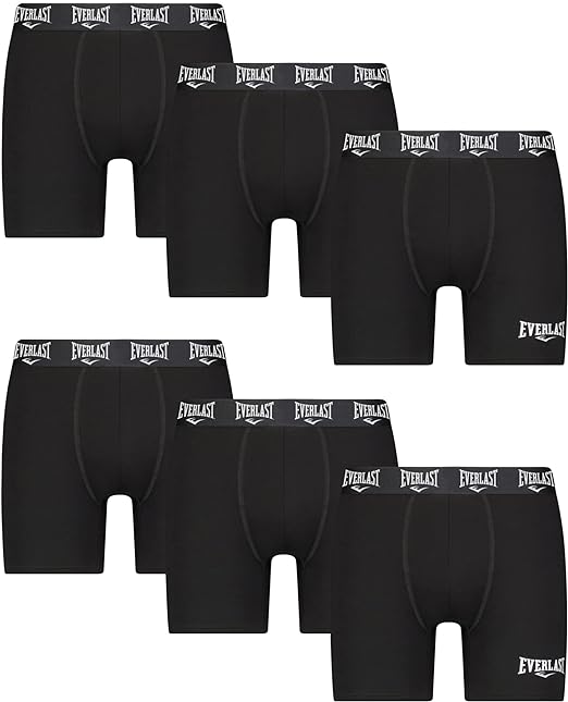 Photo 1 of Everlast Mens Boxer Briefs Breathable Cotton Underwear for Men - 6 Pack - Cotton Stretch Mens Underwear LARGE
