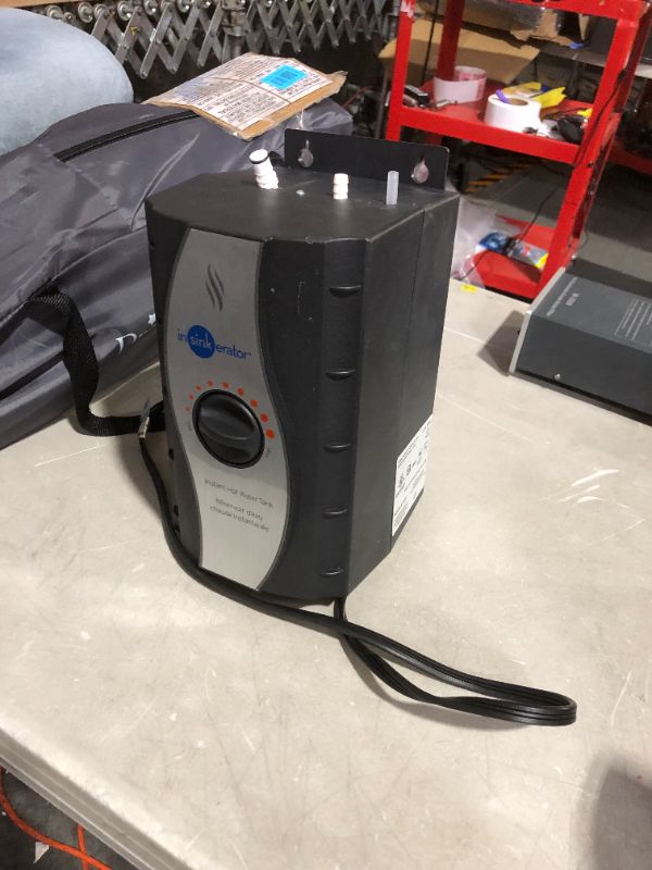 Photo 2 of ***DAMAGED - NONFUNCTIONAL - FOR PARTS***
InSinkErator HWT-F1000S, One Size, Silver Water Heater