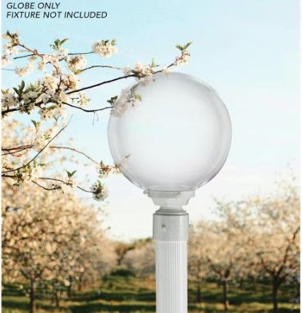 Photo 1 of **8 GLOBES**
12 in. Dia Globe Clear Smooth Acrylic with 5.25 in. Inner Diameter Neckless
